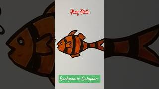 How to draw a Fish |Step by step guide #ikan #drawingideas #ytshorts #shorts #numberdrawing #drawing