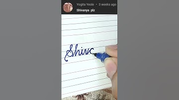 Shivanya - Beautiful name in Cursive writing | Cursive writing for beginners | #shorts