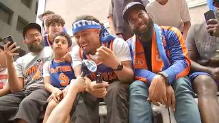Knicks fans turned away from parade watched from every corner of the city