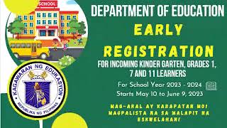 Early Registration Announcement 2023-2024