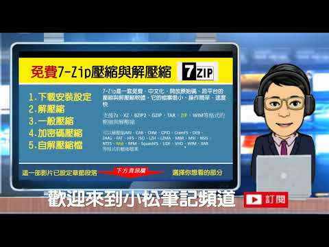 免費壓縮軟體7zip下載安裝設定、壓縮、解壓縮、加密碼壓縮、自解壓縮完整教學