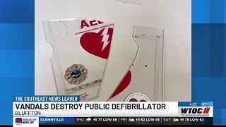 Public access AED destroyed in Bluffton