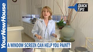 Using a Window Screen for Better Painting - Quick Tips