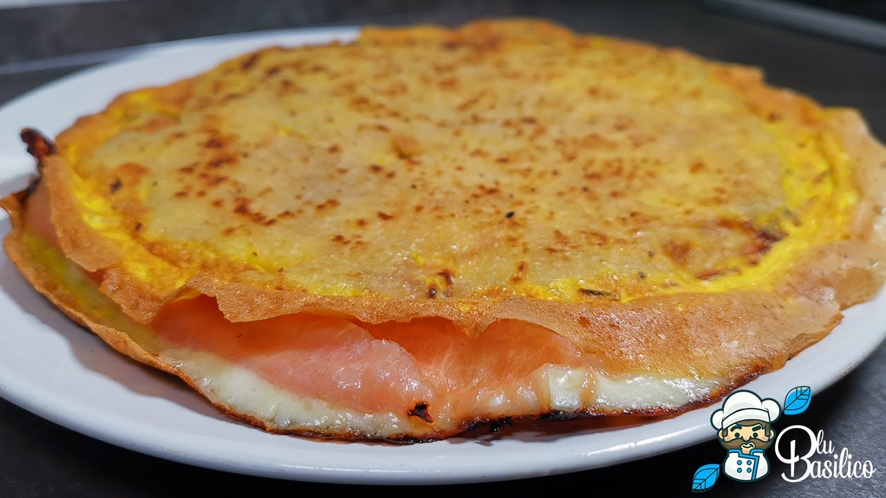 Frittata di patate farcita con provola filante e prosciutto cotto - YouTube