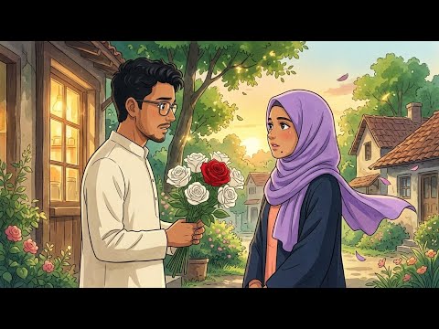 6 White Roses & 1 Red Rose 🌹 | A Silent First Love Story | Ghibli-Inspired ASMR Animation