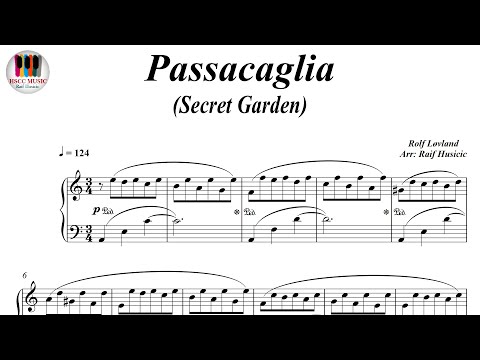 Passacaglia Secret Garden Rolf Løvland Piano Sheet Music
