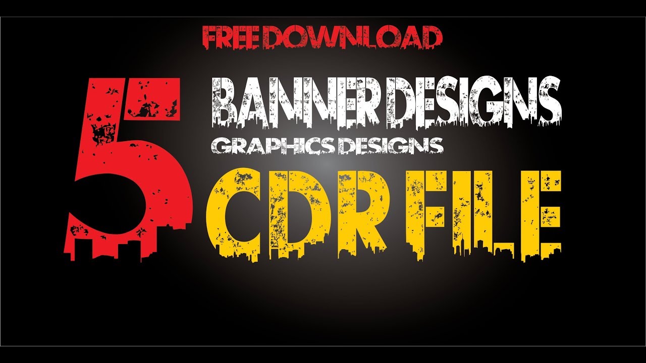 Coreldraw Tutorial Free Download 5 Banner Design CDR File By 