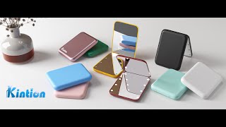 Kintion Pocket Mirror with Light for Purse