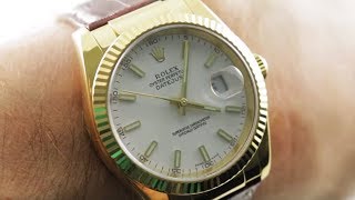 Rolex Datejust Alligator Strap (116138) Luxury Watch Review - YouTube