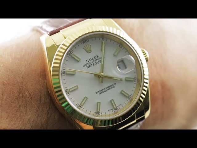 トリースポーツ xs Rolex Datejust Alligator Strap (116138) Luxury Watch Review