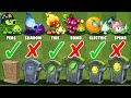 Pvz2 challenge  all plants  mint max level powerup vs all gravestones  who will win 