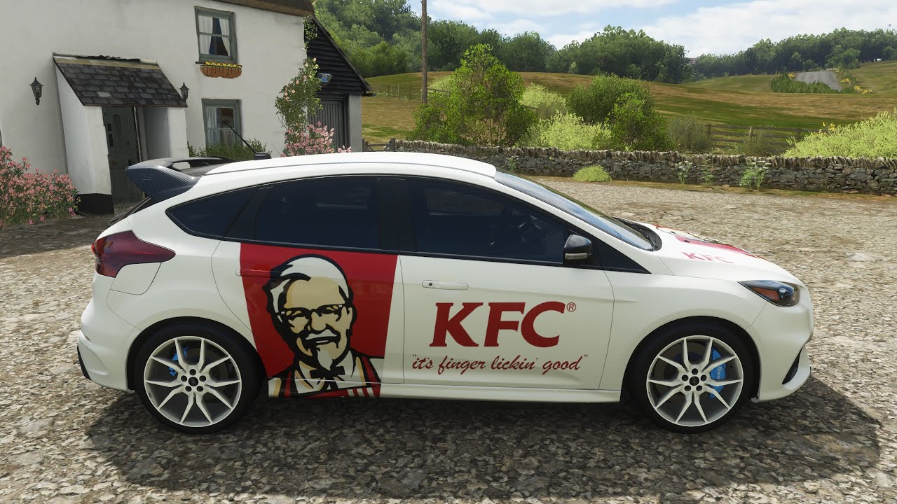 Forza Horizon 4 - 2017 Ford Focus RS Preorder Car - Car Show Speed Jump Crash Test . 4K 60fps.