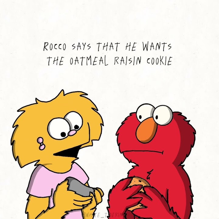 Elmo has had enough of Rocco