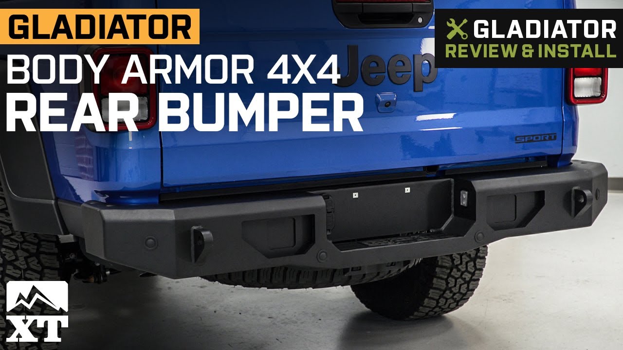 Jeep Gladiator JT Body Armor 4x4 Rear Bumper Review & Install YouTube