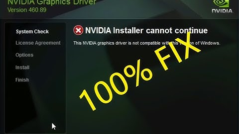 Nvidia Installer cannot continue / graphic driver not error solve 100%