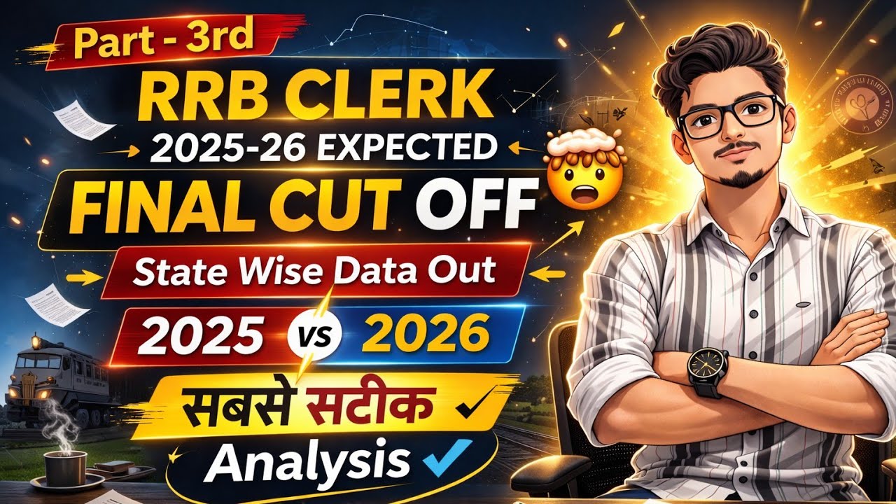RRB CLERK EXPECTED FINAL CUT OFF STATE WISE 🤯 PART - 3RD #rrbclerk #rrbclerk2025 