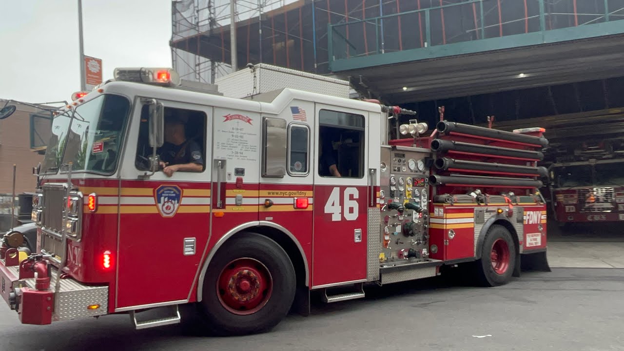 FDNY Engine 46 responding from quarters (6/3/23) - YouTube