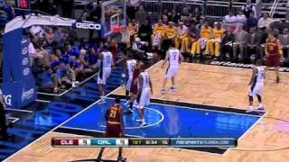 Dwight Howard block up high Mo Williams  layup back to the seats vs Cleveland Cavaliers