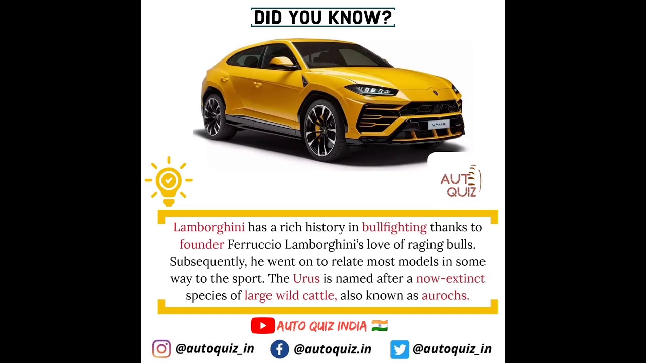 Lamborghini Urus name derived from 🤔 ? 