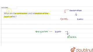 What are the contraction and relaxation of the heart called ? | 11 | BODY FLUIDS AND CIRCULATION...
