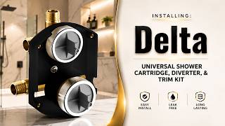 Delta MultiChoice Shower Valve Installation | Cartridge, Diverter & Trim Delta MultiChoice Shower Valve Installation | Cartridge, Diverter & Trim