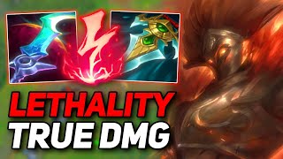 MAX LETHALITY PANTHEON I DEAL TRUE DAMAGE! (100% SHRED!)