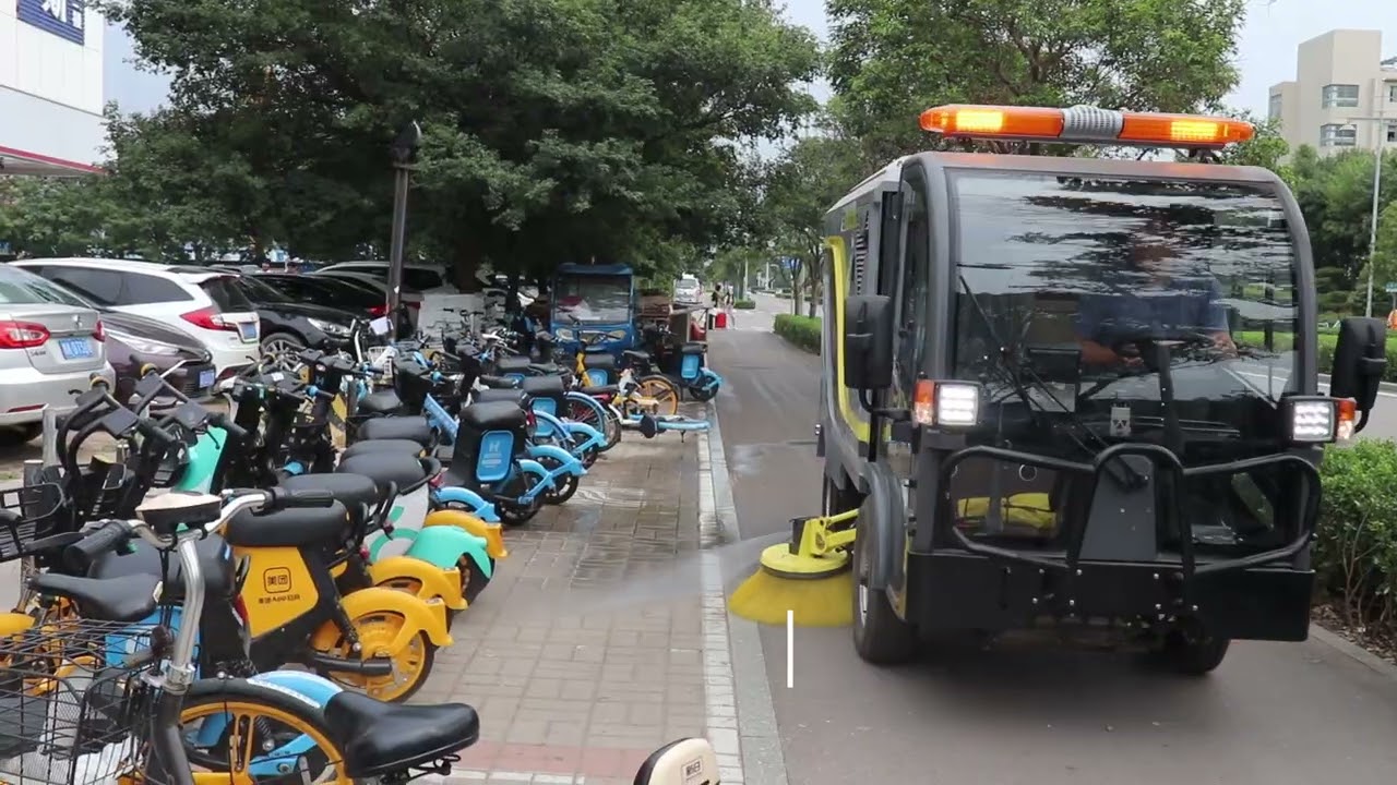 Electric Battery Washer And Sweeper Street Sweeper Truck For City Sanitation---Baiyi-CS60