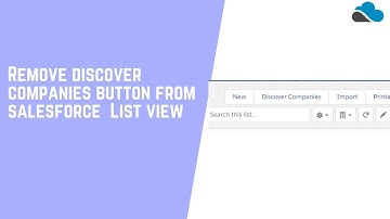 Remove Discover Companies Button from Salesforce View