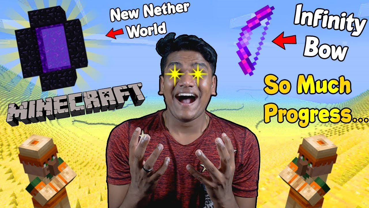 shubham saini ke gane This Episode is full of EPIC STUFF.....(Infinity Bow, Mineshaft, Nether Portal) Minecraft Part 14