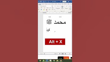 How to Write Muhammad saw in MS Word