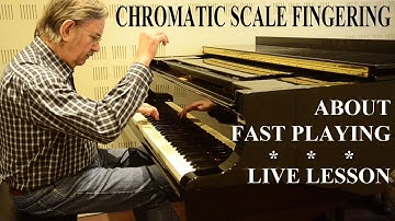Chromatic scale - the fastest piano fingering ● Live lesson - Example (in French, English tips)