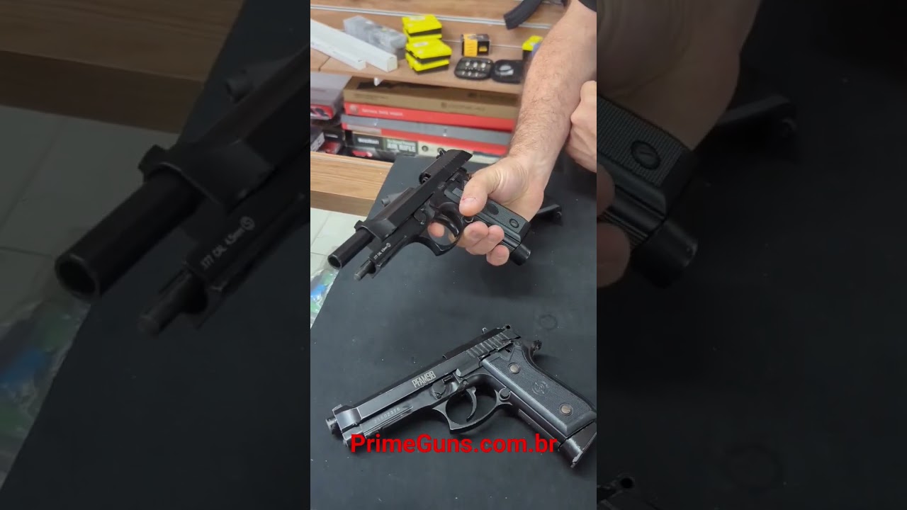 Pistolas PT92 Airgun CO2 Metal Blowback 