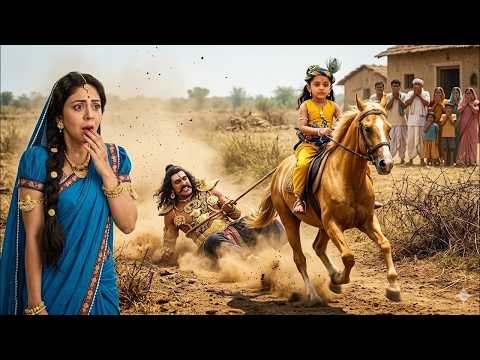 बाल कृष्ण का चमत्कार | कंस को घसीटते हुए मथुरा से गोकुल लाया | यशोमती मईया के नंदलाला | KrishanLeela
