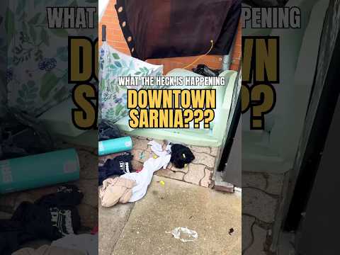 Downtown Sarnia Ontario Homelessness Encampment Clean Up