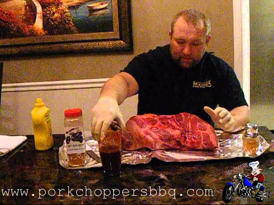 Pork Choppers BBQ Preparing a Pork Shoulder Part 1 YouTube