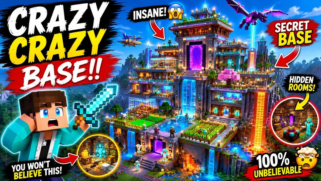 😱 I Found the CRAZIEST Secret Base Ever in Minecraft! 🤯🏰 - YouTube