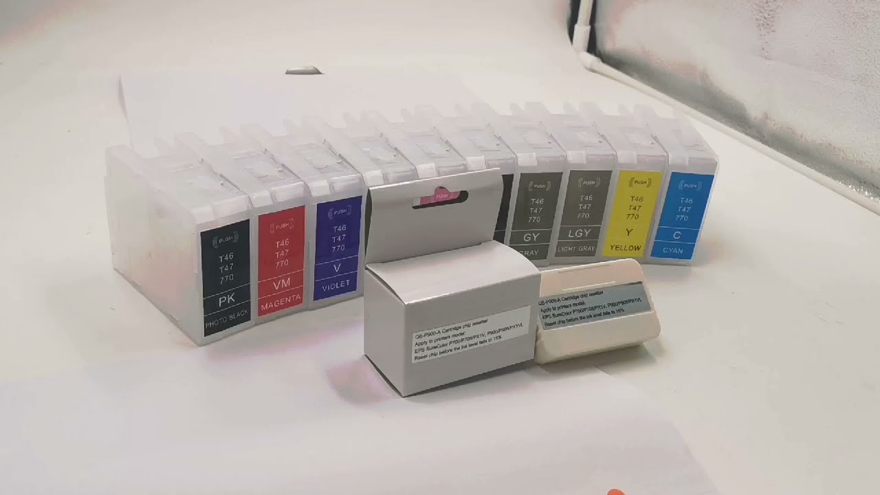Chip resetter and refillable ink cartridge Compatible for Epson P700