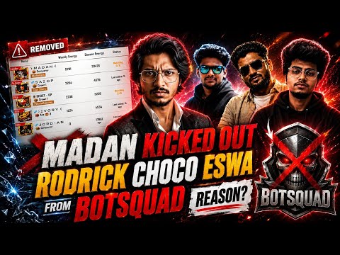 RODRICK CHOCO ESWA KICKED OUT FROM BOTSQUAD 😳 #madan #madanop #bgmi