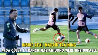 Arda Güler Franco Mastantuono Go Crazy In Todays Real Madrid Training