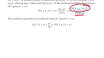 Stats topic 5 video 3: Conditional distributions and conditional expectation