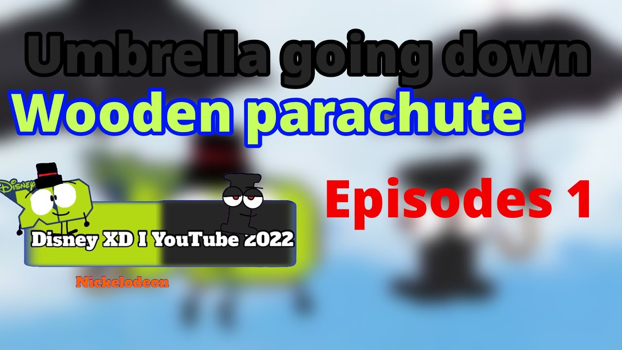 Umbrella going down wooden parachute Disney XD I episode one 