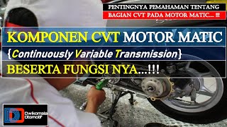 KOMPONEN CVT MOTOR MATIC & FUNGSINYA..!!! | Komponen-Komponen Penting CVT Motor Matic