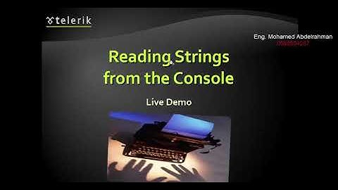 C# Lecture 3 - Console Input / Output