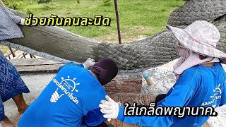 Ep23#พญานาค#สร้างสรรงานศิลป์#แม่บ้านช่วยใส่เกล็ด😀🥰🌹