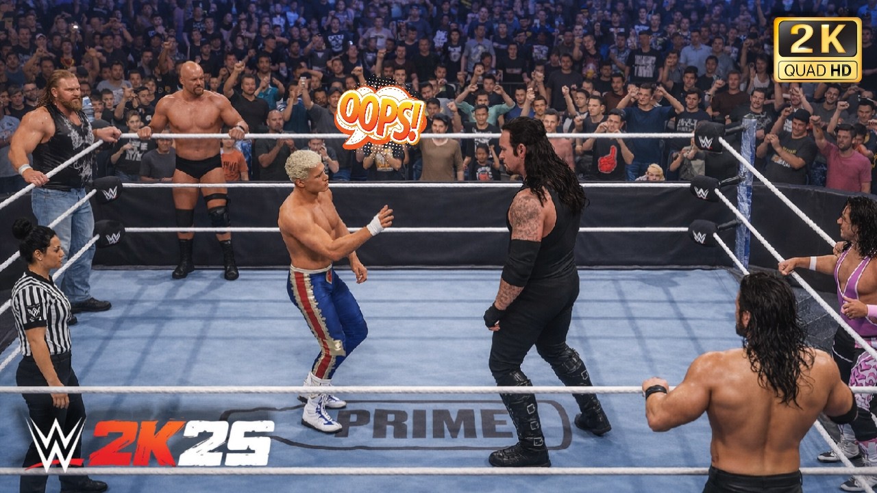 Full Match Stone Cold & Team vs Undertaker & Team | Tag Team Match | WWE 2K25 Gameplay