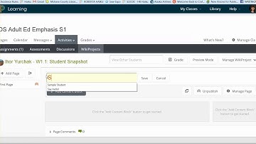How to Create Your Wiki 1.1 Student Snapshot