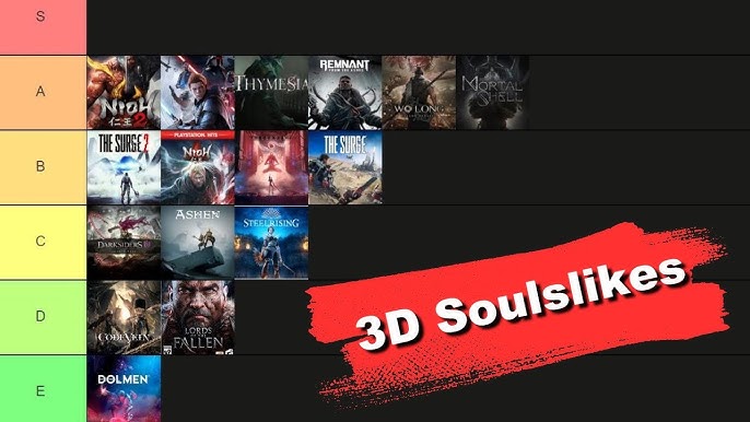Ranking All Souls-Like Games From Worst To Best. Tier List 