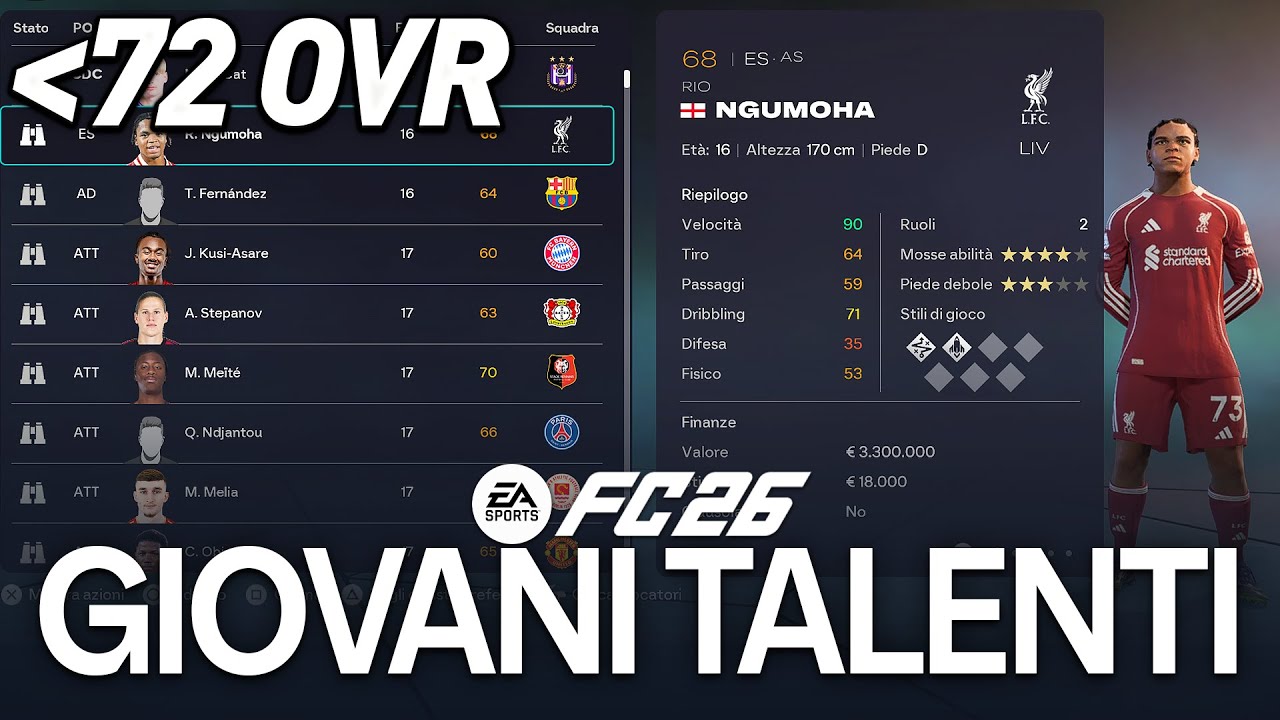 TOP GIOVANI TALENTI ECONOMICI SU FC 26 [UFFICIALE] | FC 26 Carriera Allenatore