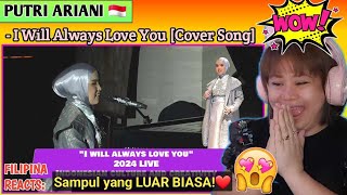 [REACT] : PUTRI ARIANI - I Will Always Love You (Cover) LIVE Indonesian Culture And Creativity 2024