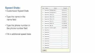 Online Web Portal: Setting Up Speed Dials